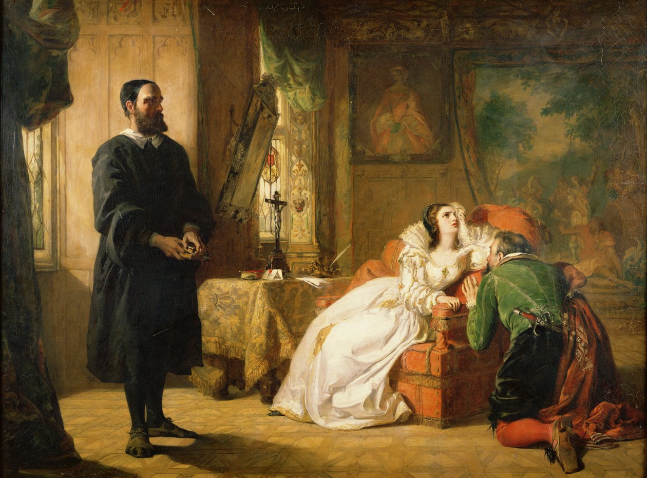 John Knox (1512-72) Mária, a skótok királynője (1542-87) reprodukciója, 19. század közepe alkotó: William Powell Frith