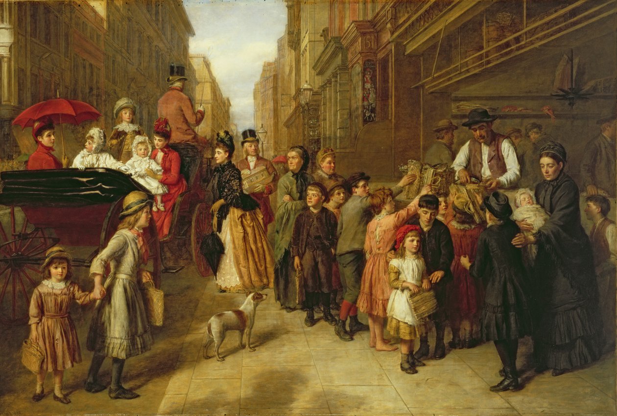 Szegénység és gazdagság, 1888 alkotó: William Powell Frith
