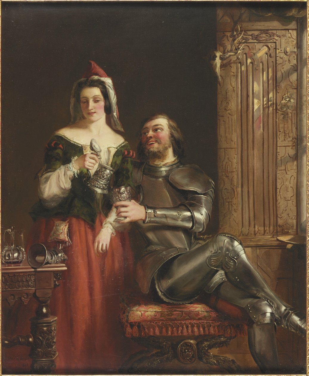 A lovag és a szobalány alkotó: William Powell Frith