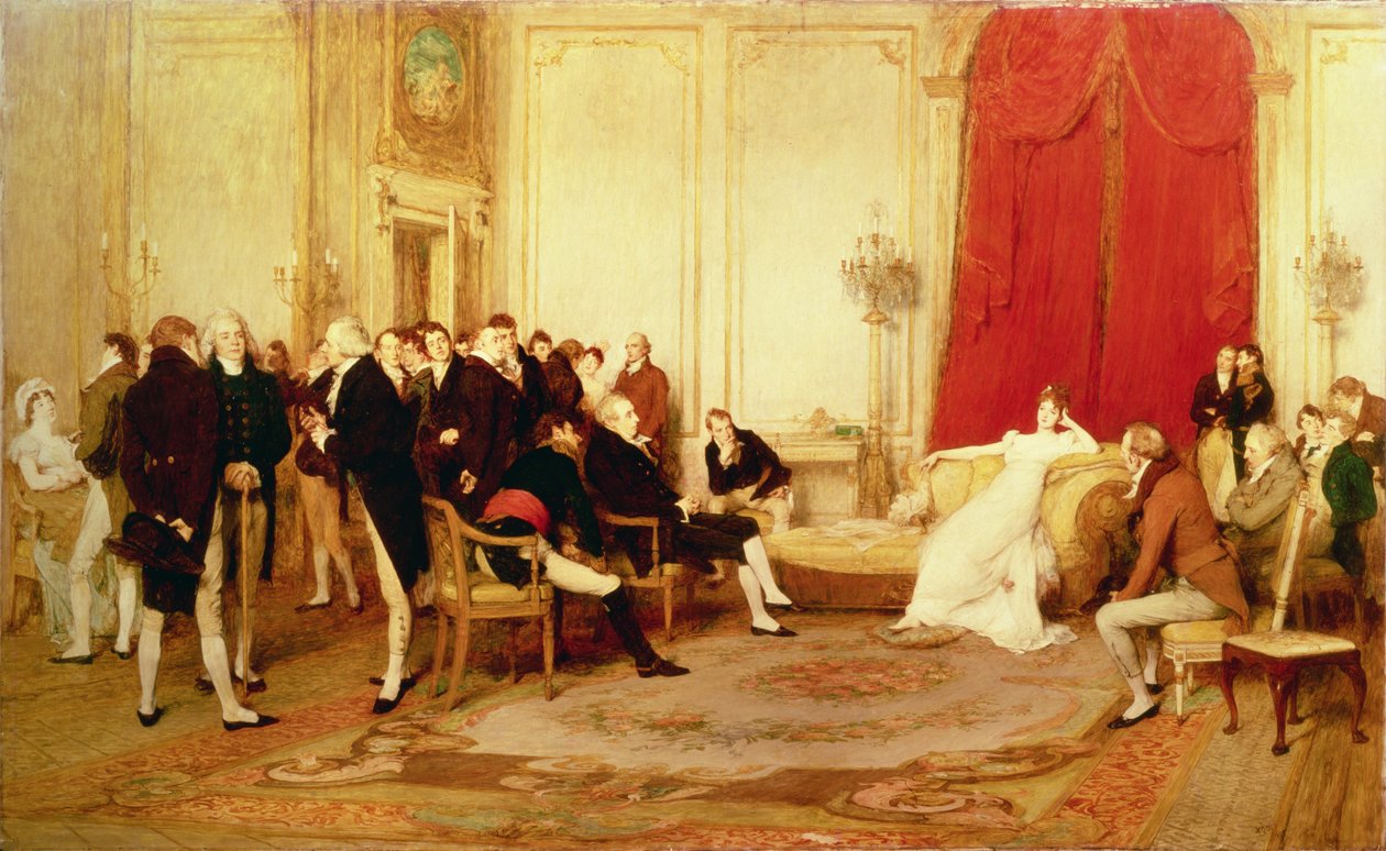 Madame de Recamier szalonja alkotó: William Quiller Orchardson