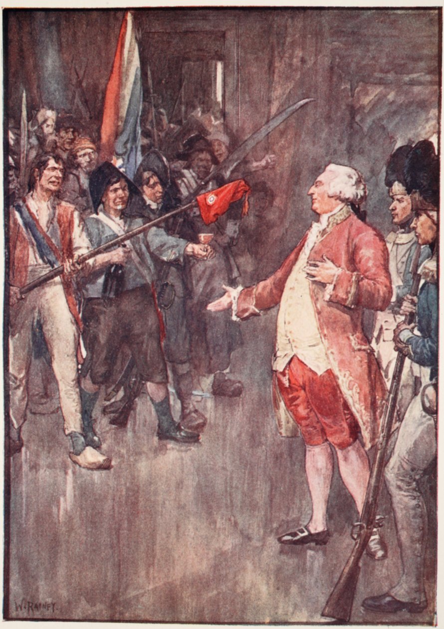 „Itt nem az idő vagy hely, hogy azt tedd, amit akarsz”, tányér a „Franciaország történetéből”, Mary MacGregor, 1920 (színes litográfia) alkotó: William Rainey