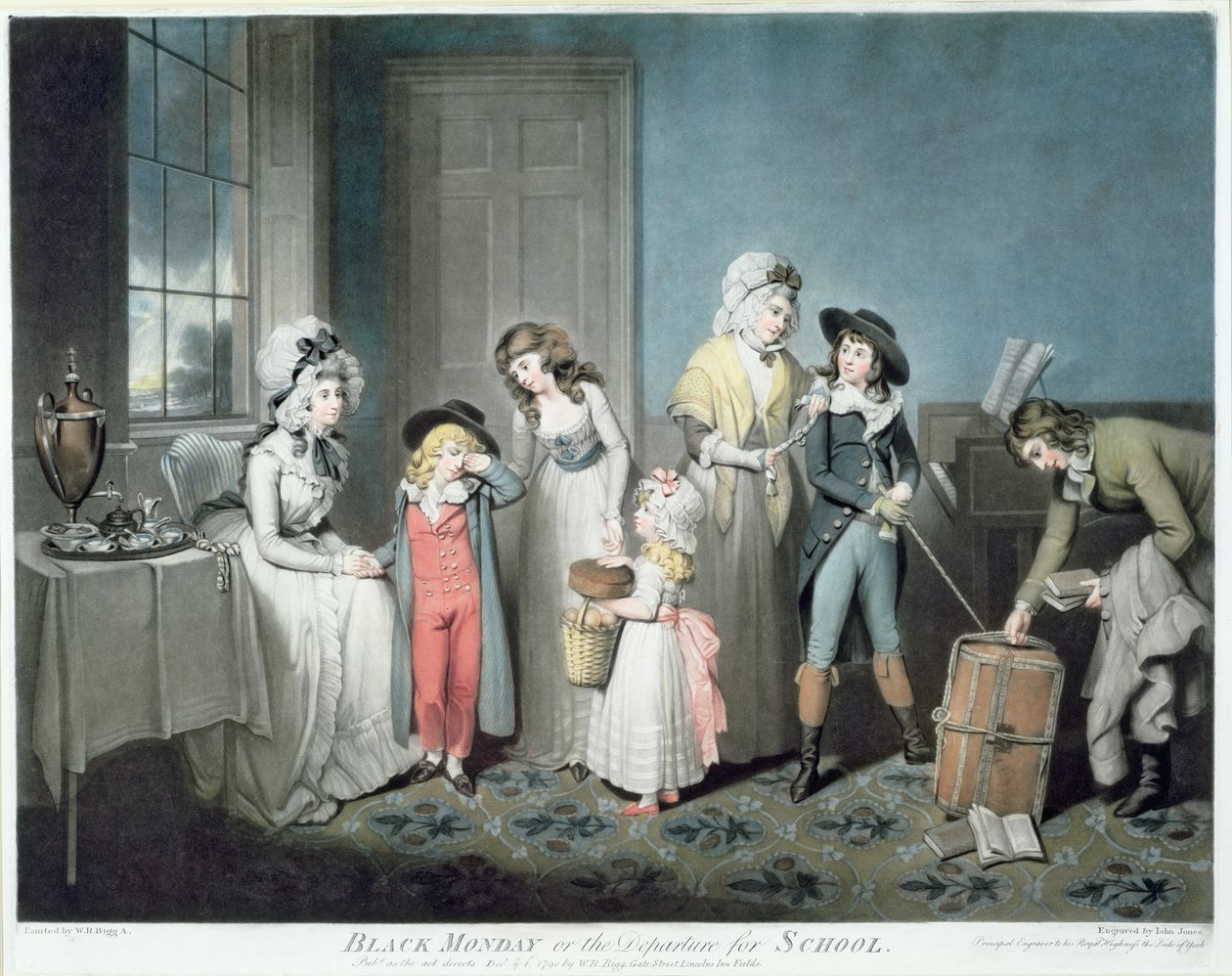 Black Monday, or The Departure for School, metszette John Jones (1745-97 körül), kiadta W. Bigg, 1790 (metszet) (lásd még CHT 184962). alkotó: William Redmore Bigg
