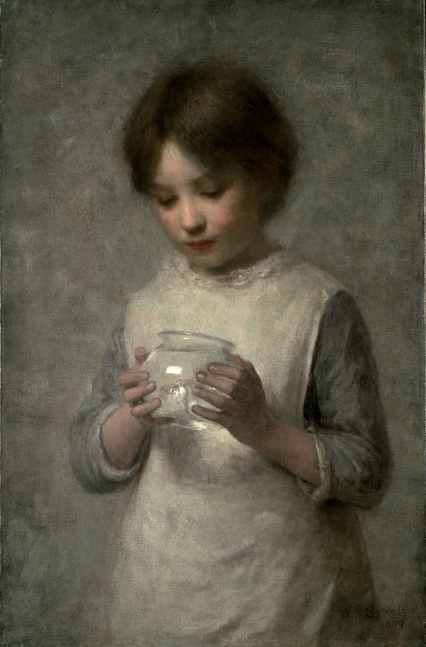 Lány ezüst hallal, 1889 alkotó: William Robert Symonds