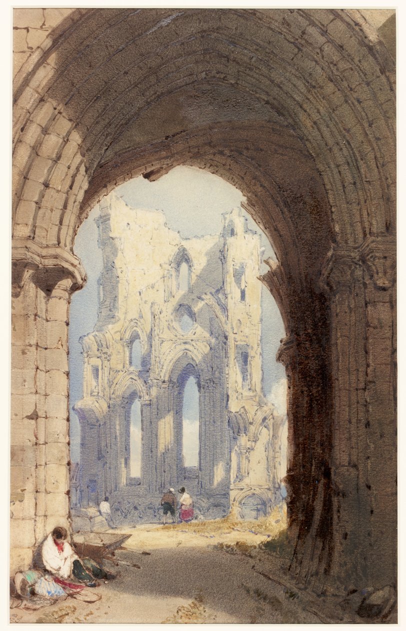 Tynemouth Priory (wc, papír) alkotó: William Roxby Beverley