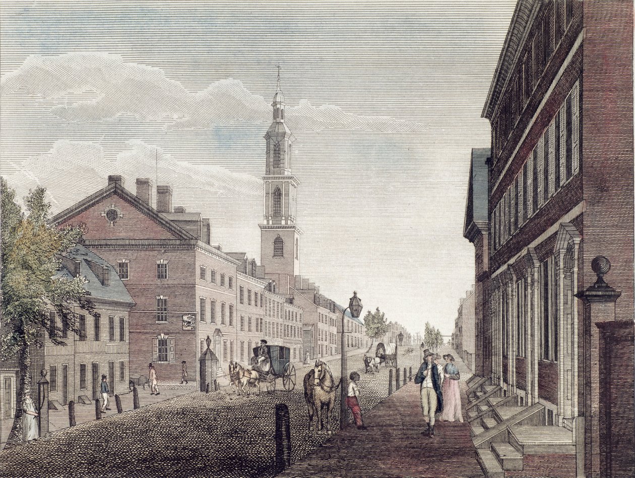 Az egyik „Philadelphiai nézet”, 1799 alkotó: William Russell Birch