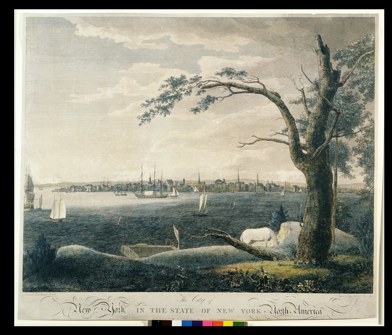 New York városa New York államban, 1803 alkotó: William Russell Birch
