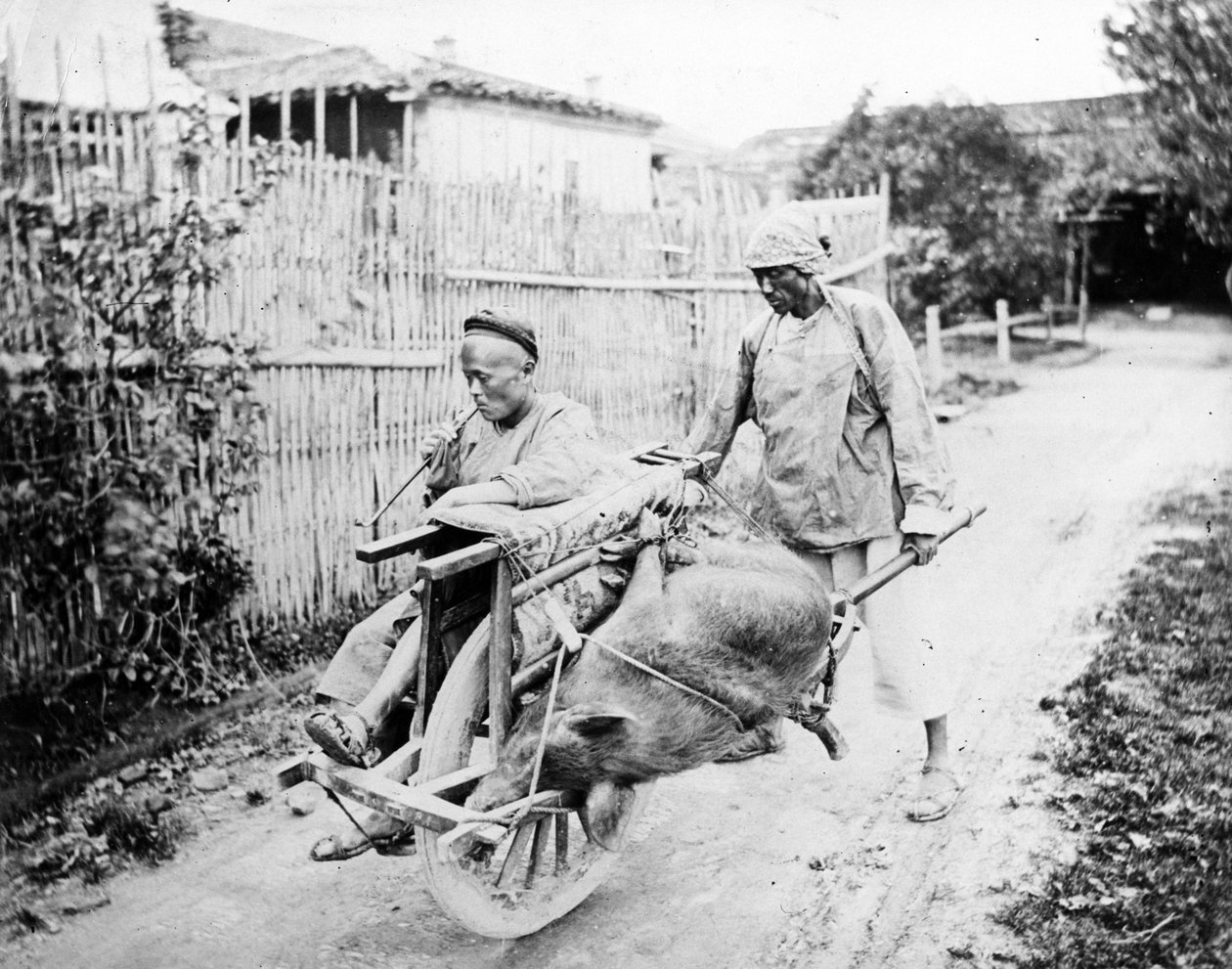 Egy sanghaji taxi, 1875 körül alkotó: William Saunders