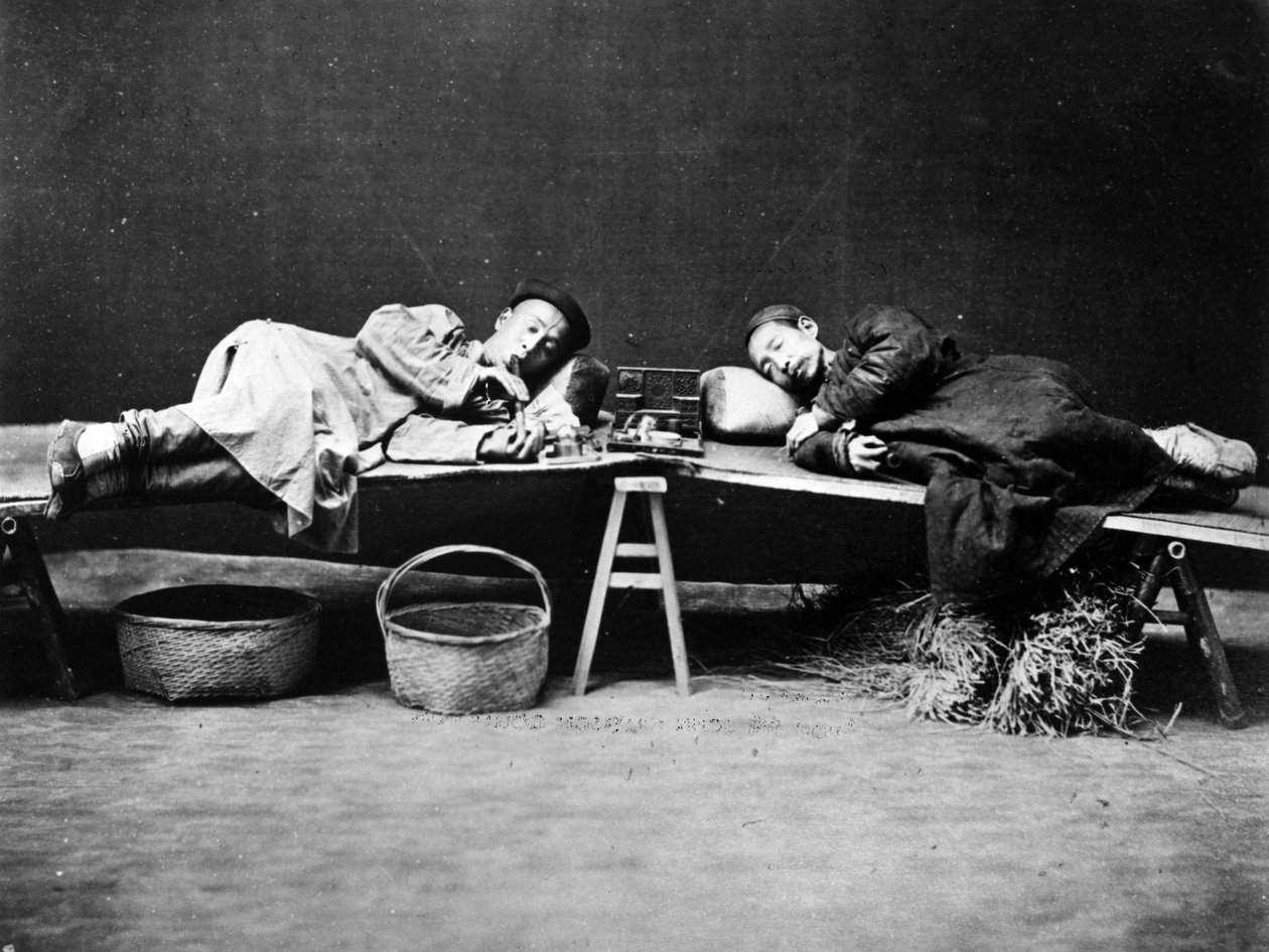 Ópiumdohányosok, 1875 körül alkotó: William Saunders