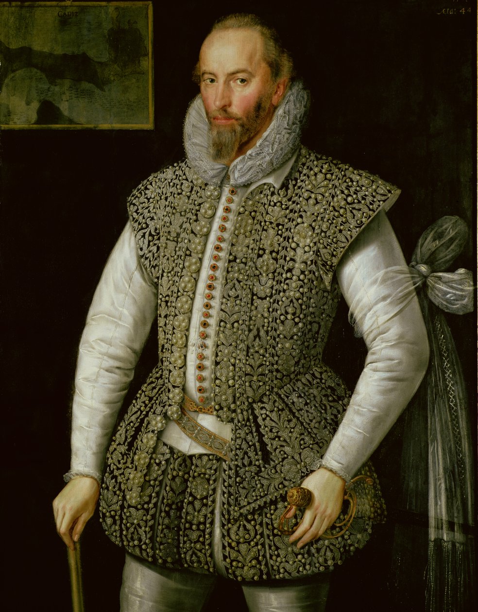Sir Walter Raleigh portréja, 1598 alkotó: William Segar