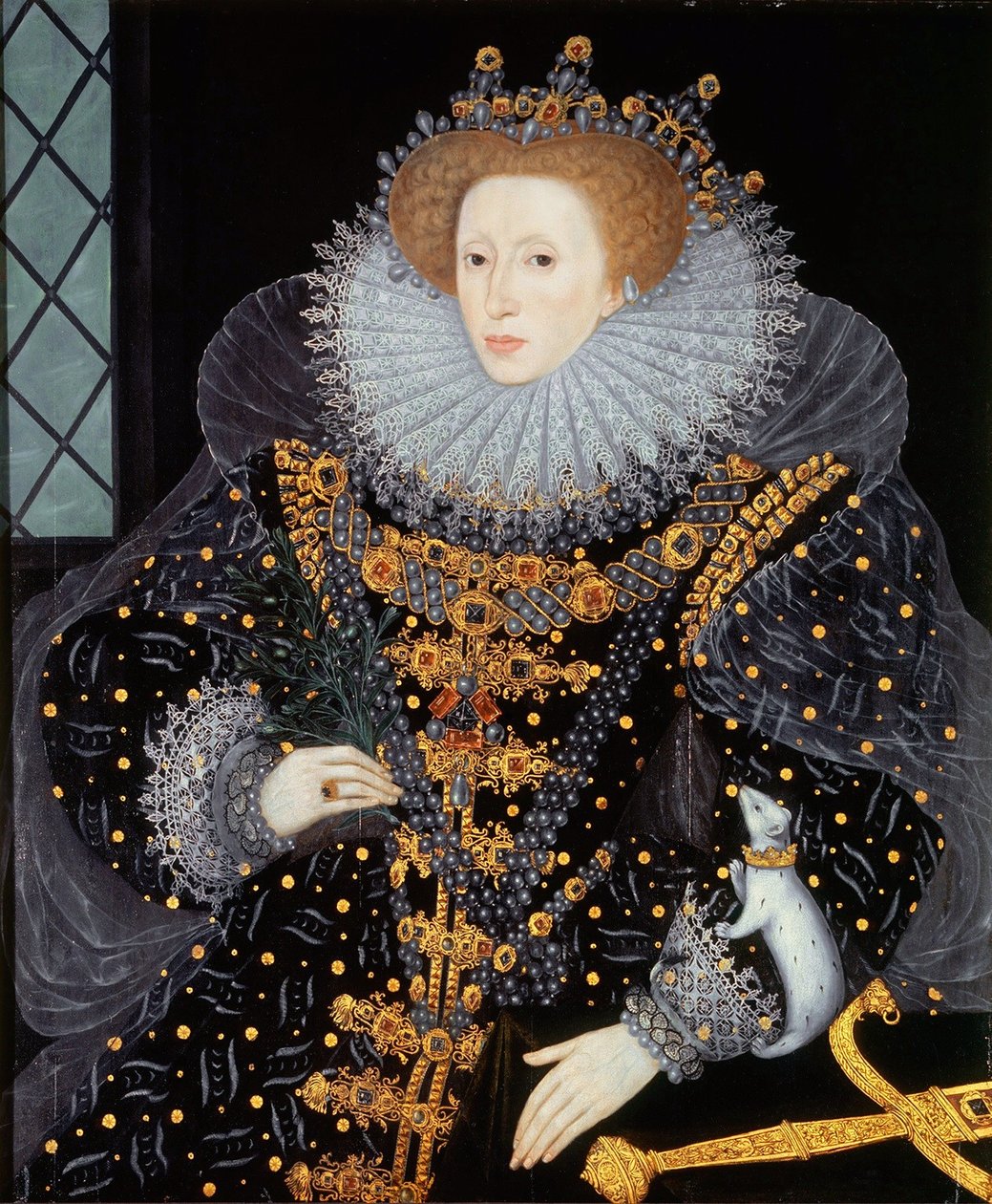 I. Erzsébet hermelin portréja, Anglia alkotó: William Segar