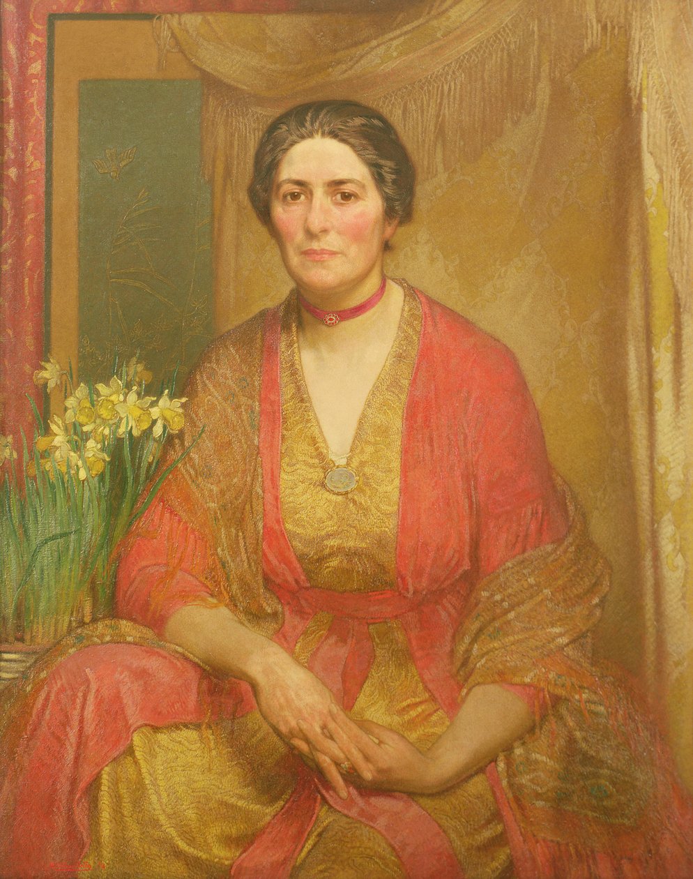 A művész feleségének portréja, 1918 alkotó: William Shackleton