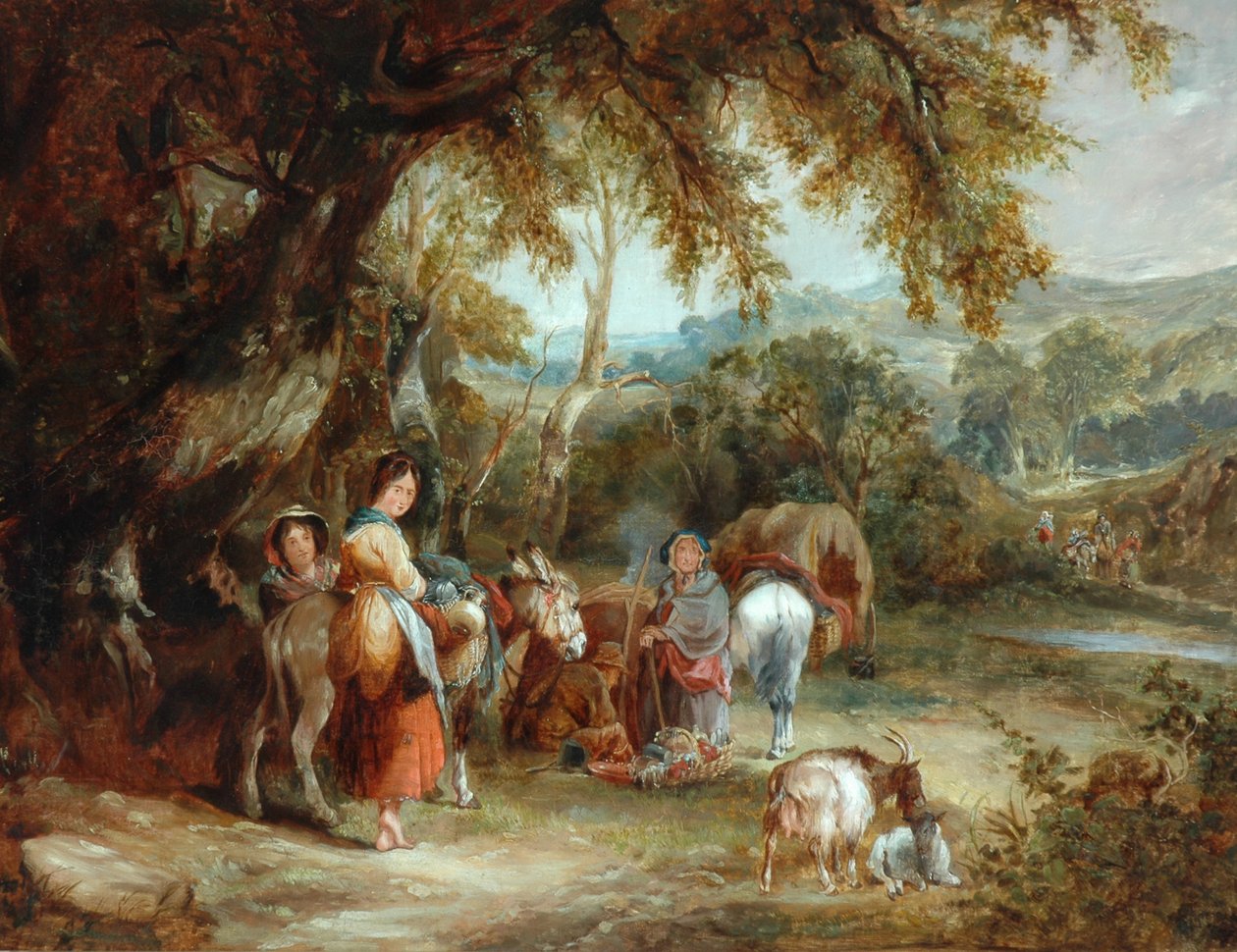 Egy cigányok tábora, 1788 alkotó: William Shayer