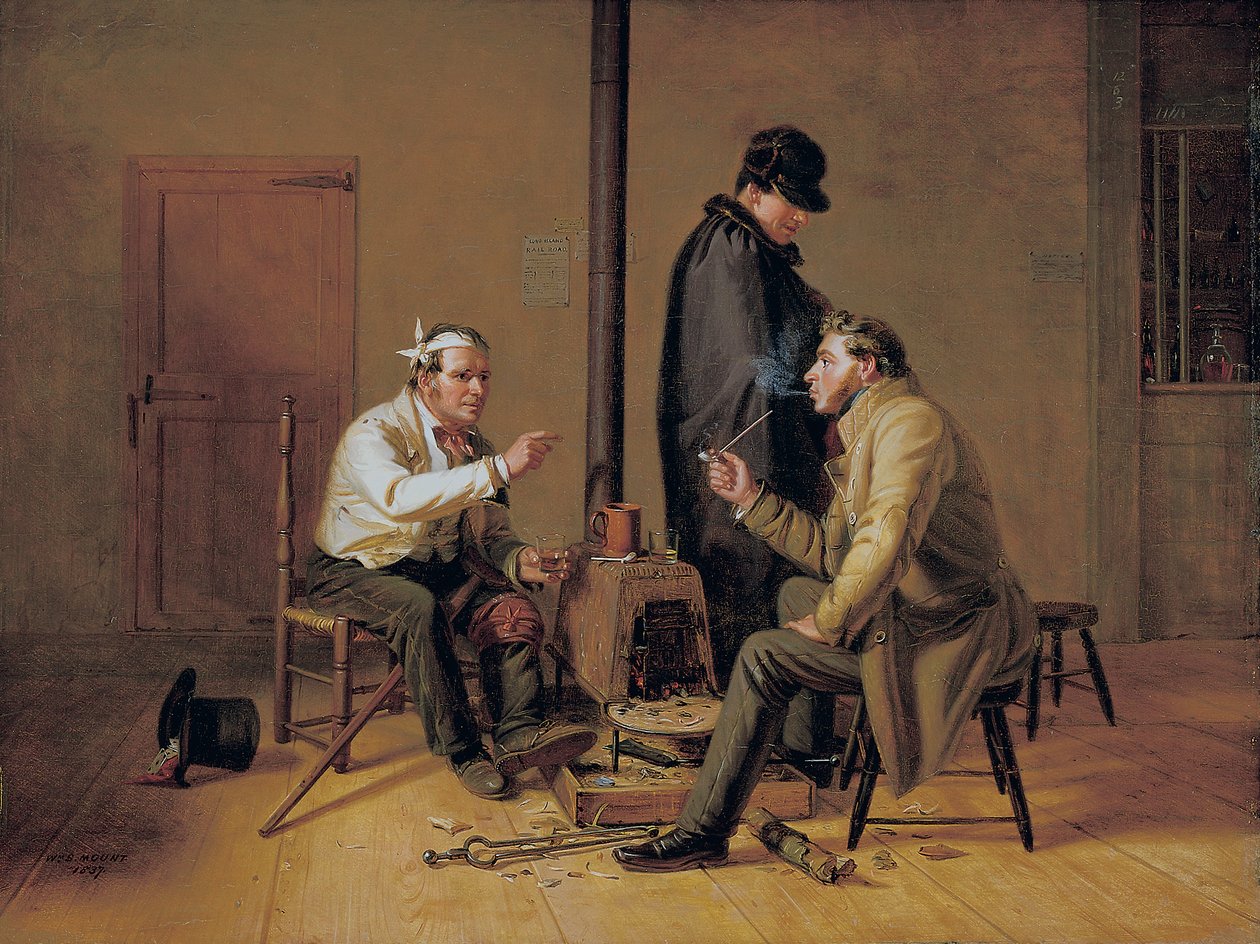A kemény történet – Jelenet egy vidéki kocsmában, 1837 alkotó: William Sidney Mount