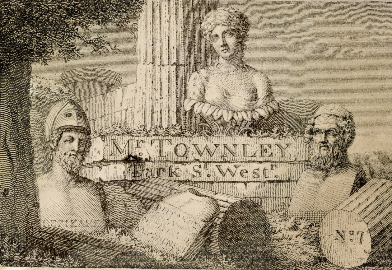 Charles Townley (1737-1805) névjegykártyája alkotó: William Skelton