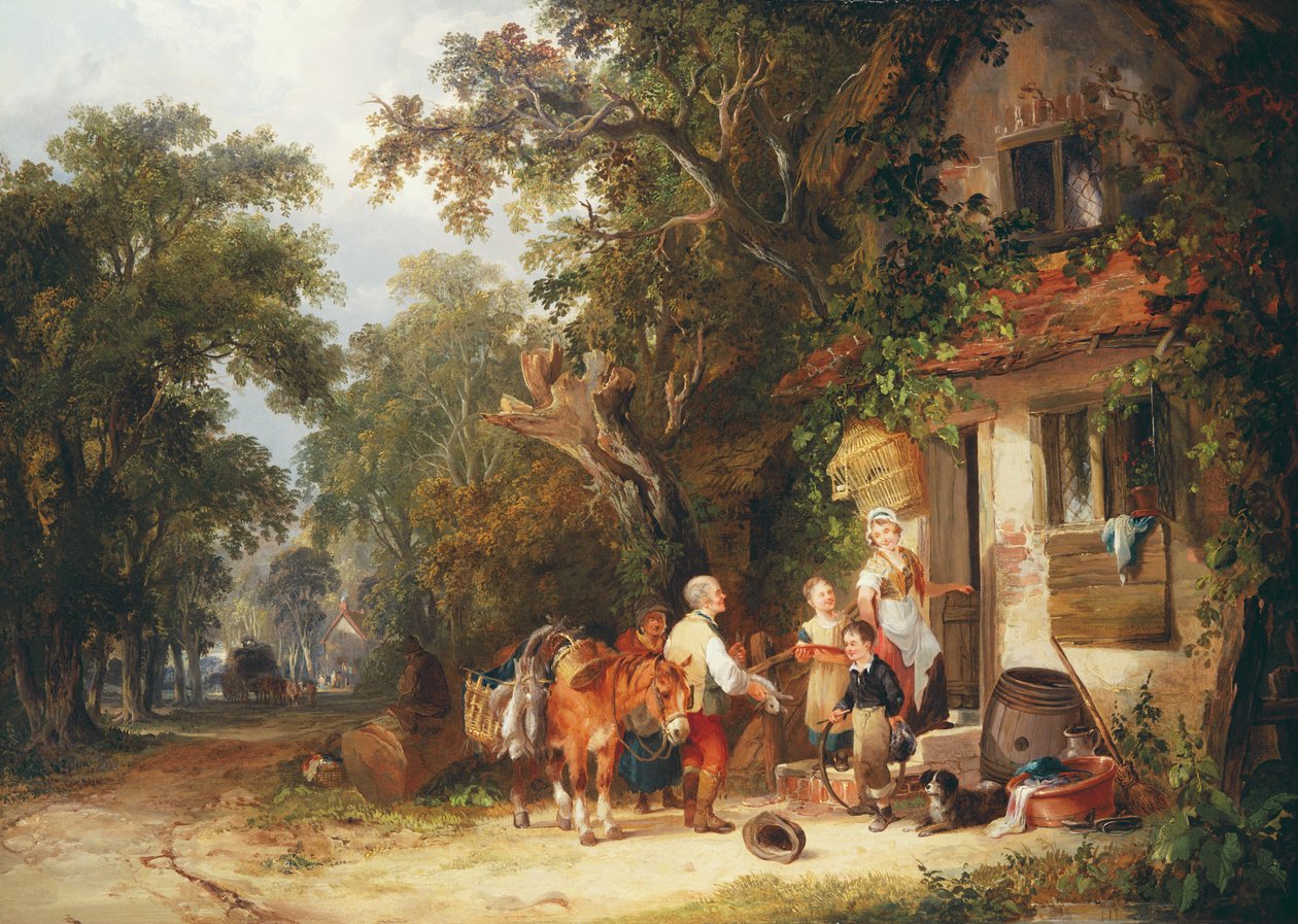 A nyúl eladó, 1853 alkotó: William Snr. Shayer