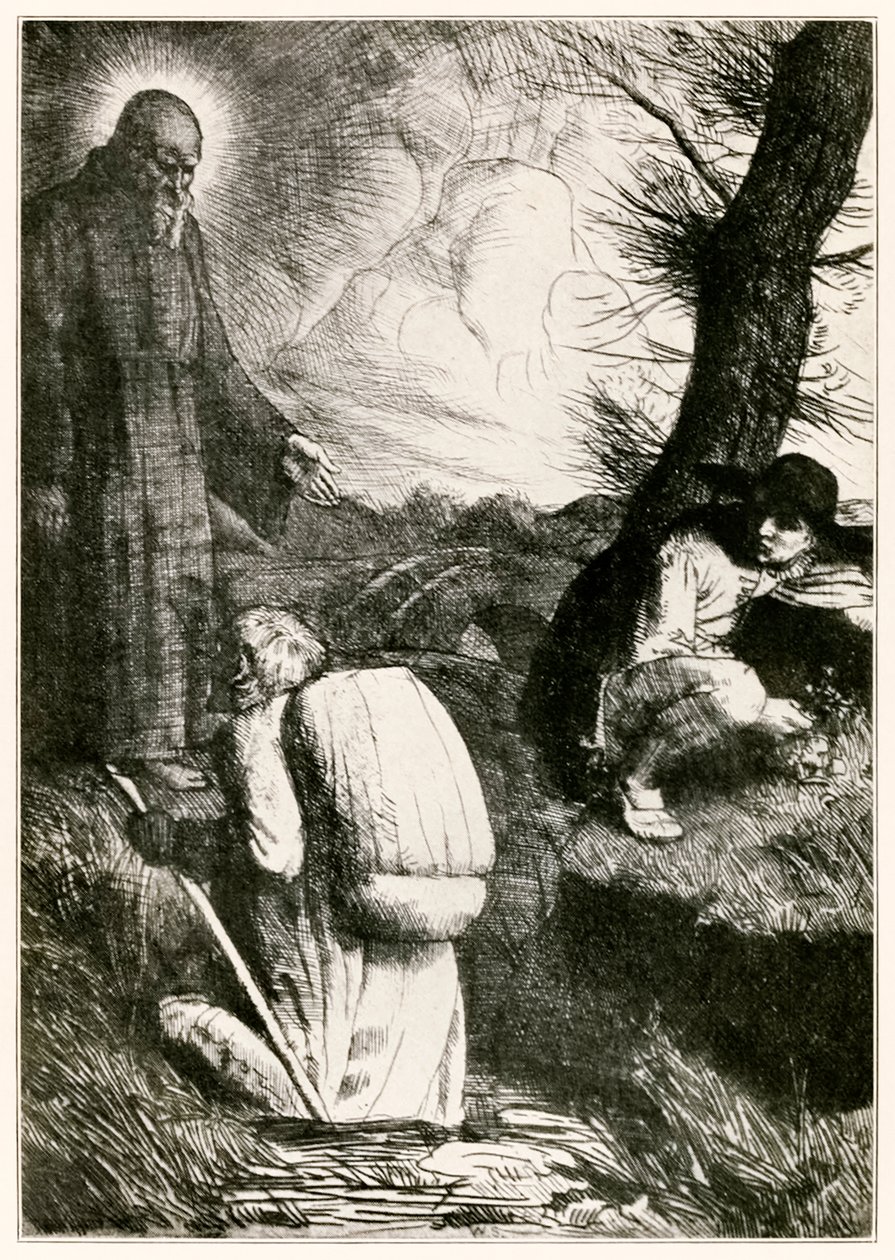 "Christian is problemed" előlapja a "The Pilgrim" Progress From This World, To That Who Is To Come című filmből, John Bunyantól alkotó: William Strang