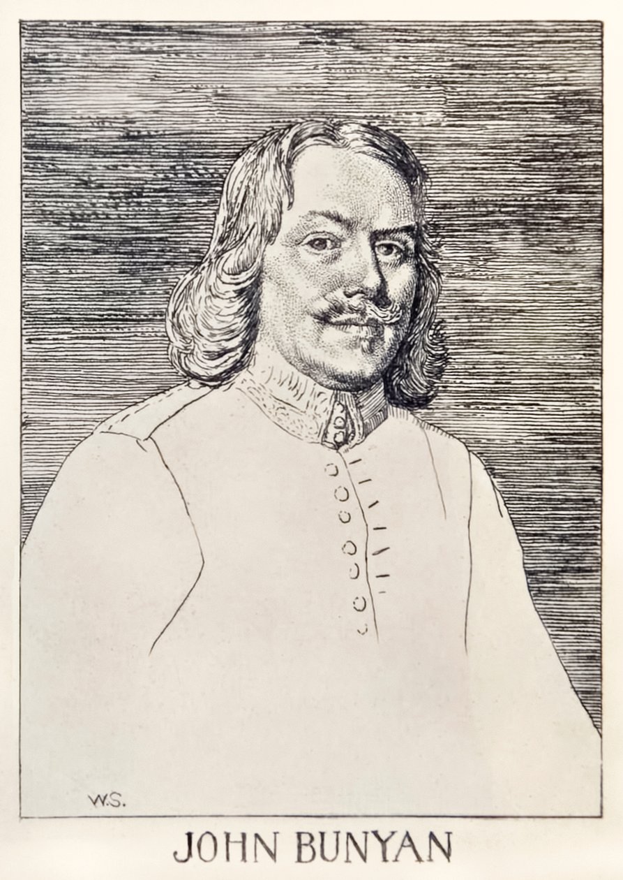John Bunyan (1872-1919) A zarándokok előrehaladása ebből a világból, az eljövendőbe című könyv szerzője, William Strang (1859-1921) illusztrációja alkotó: William Strang