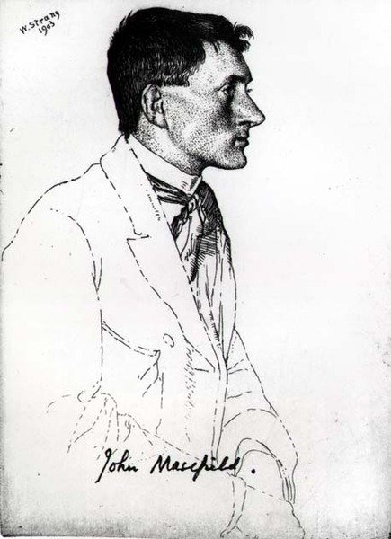 John Masefield (1878-1967) (tinta papíron) alkotó: William Strang