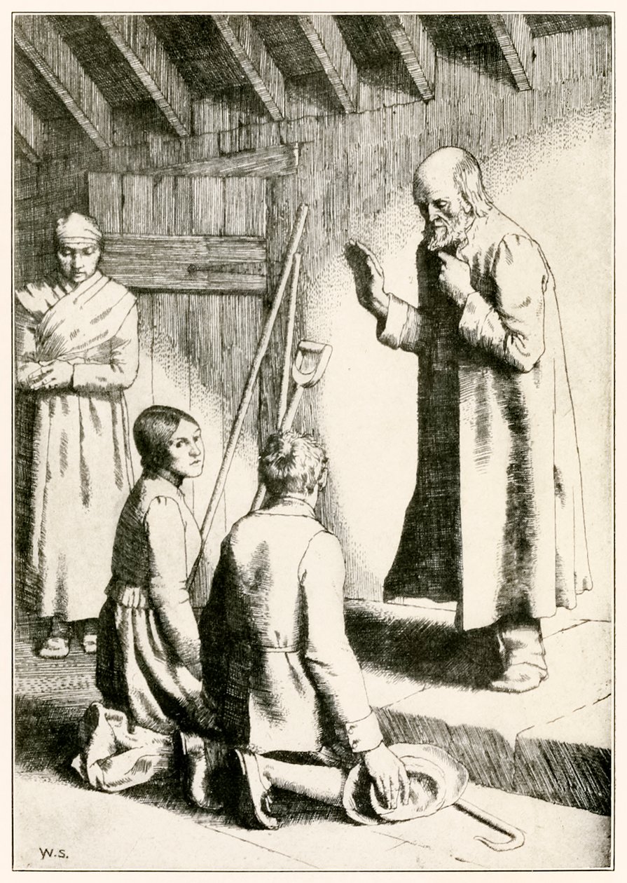 Irgalmasság és Máté házassága" című könyvéből, a "A zarándok haladása ebből a világból, az eljövendőbe" című filmből, John Bunyan alkotó: William Strang