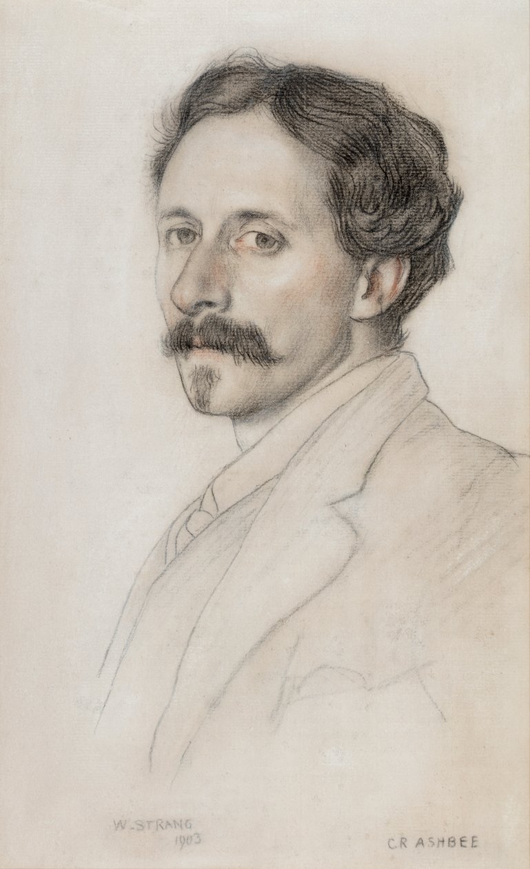 Charles Robert Ashbee (1863-1942) portréja 1903 (szén és kréta) alkotó: William Strang