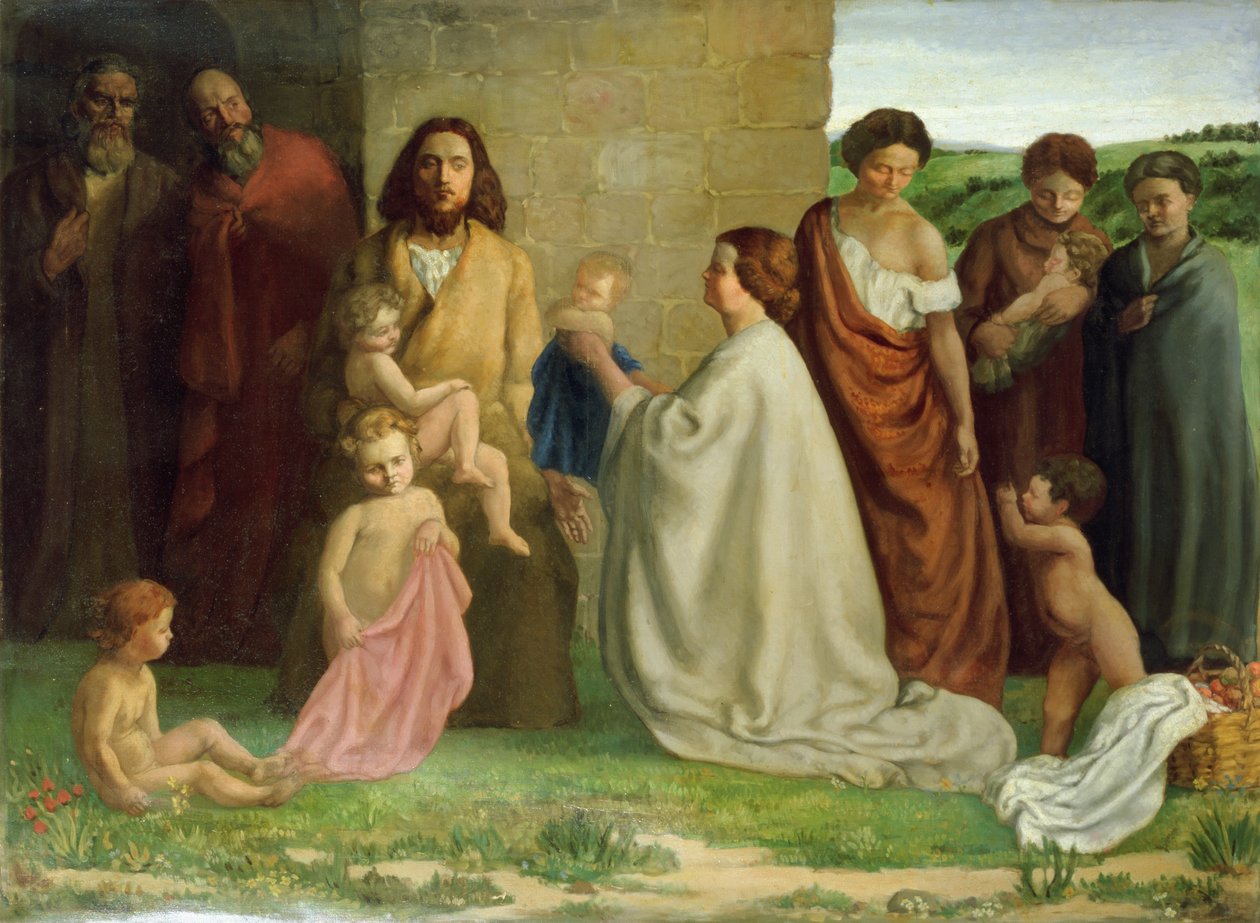 „Engedjétek, hogy hozzám jöjjenek kisgyermekek”, 1905 alkotó: William Strang