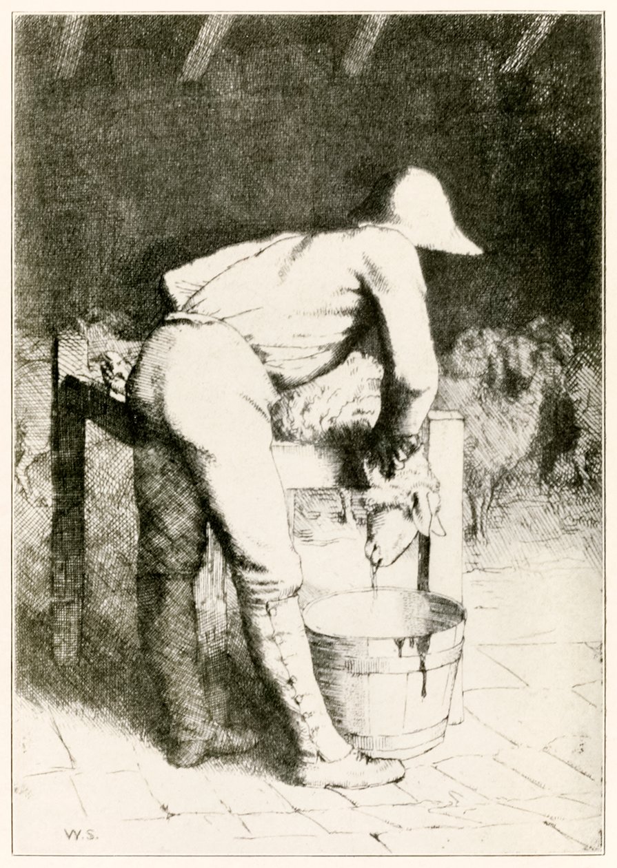 A hentes és a bárány a zarándokok című filmből előrehaladt ebből a világból, oda, ami eljön – John Bunyan (1628-1688) Illusztráció: William Strang (1859-1921) A bárány csendben veszi a halálát alkotó: William Strang
