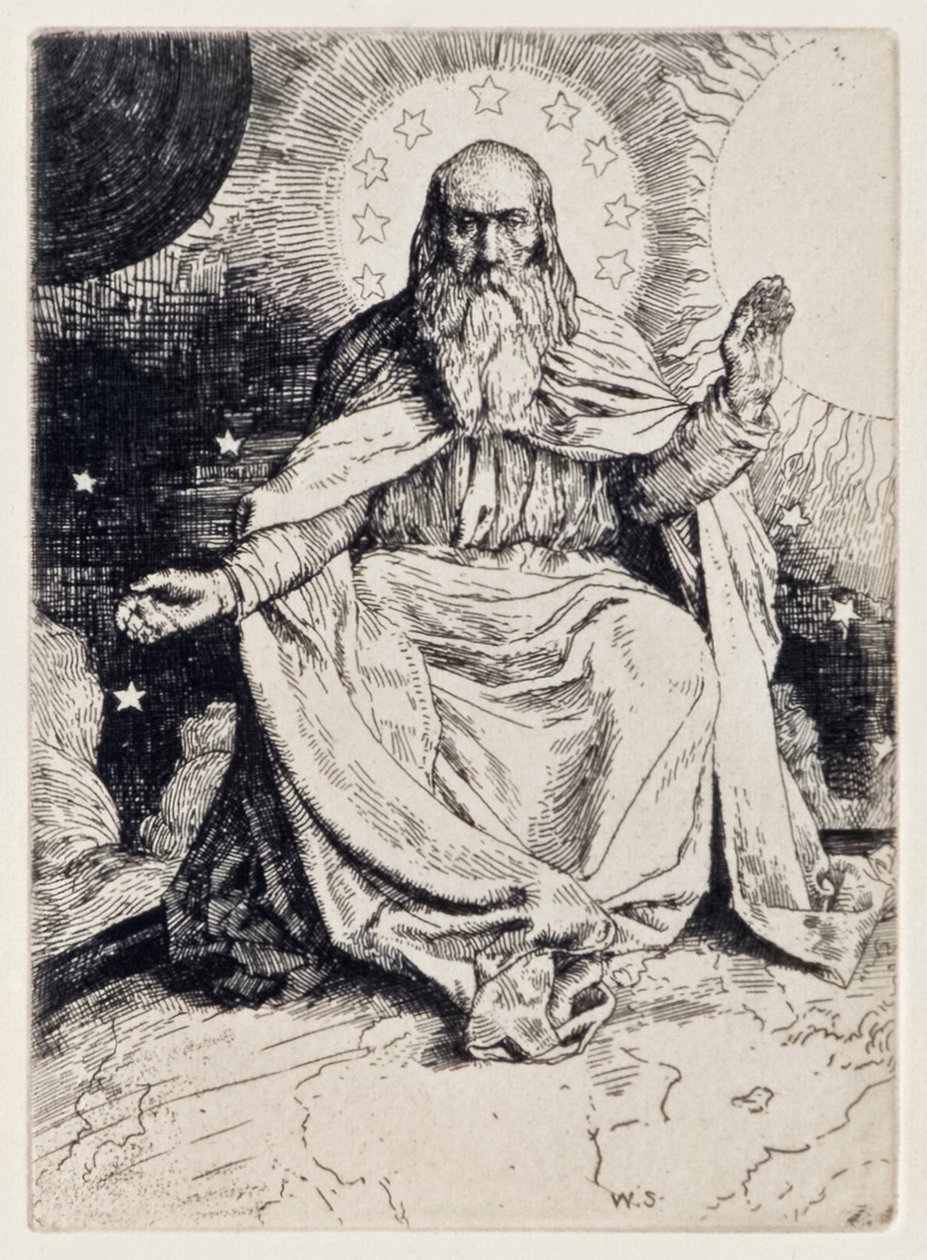 A világ teremtése az elveszett paradicsomból, John Milton (1608-1674) William Strang (1859-1921) 12 illusztrációból álló sorozata alkotó: William Strang