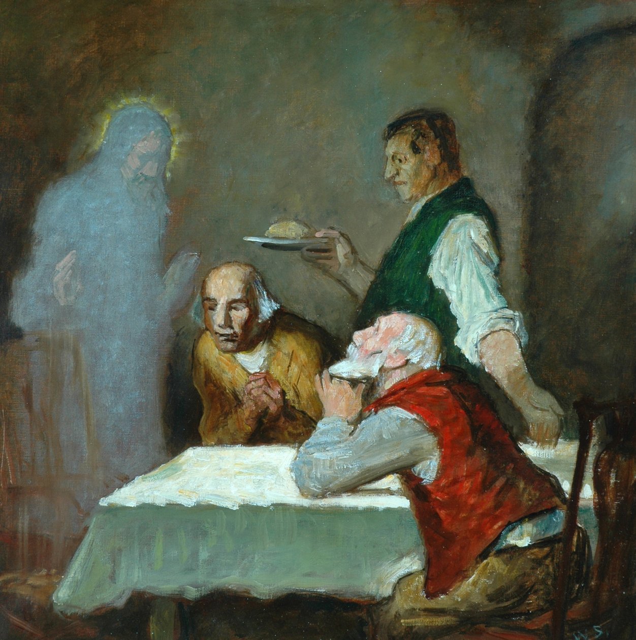 Vacsora Emmausban alkotó: William Strang