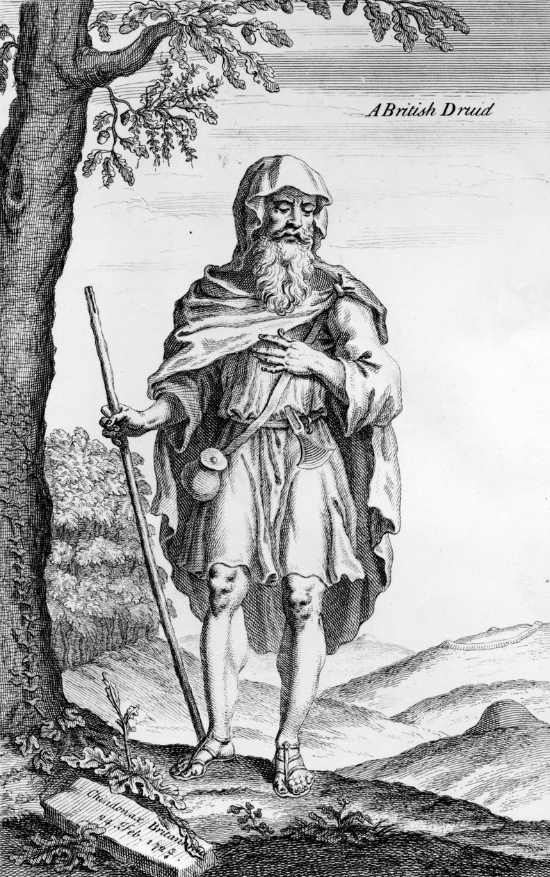 Egy brit druida, van der Gucht metszete, 1723 alkotó: William Stukeley