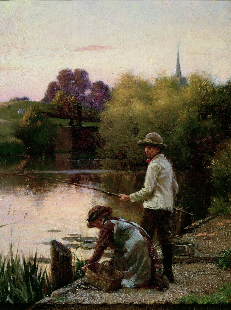 Egy kis gubanc, River Severn zsilip, Nr. Worcester alkotó: William Teulon Blandford Fletcher