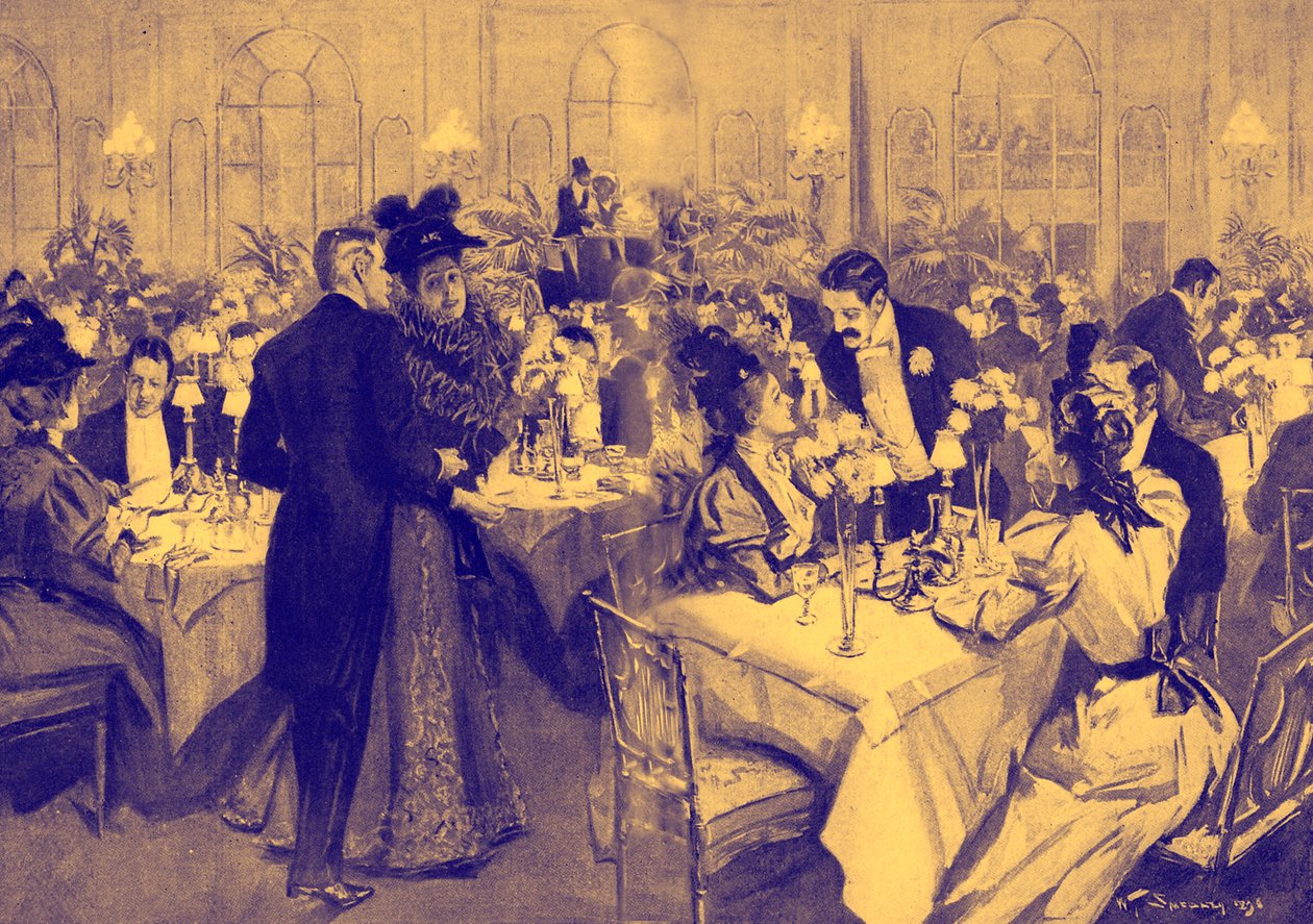 A Waldorf Hotel magas rangú tagjai, 1896 alkotó: William Thomas Smedley