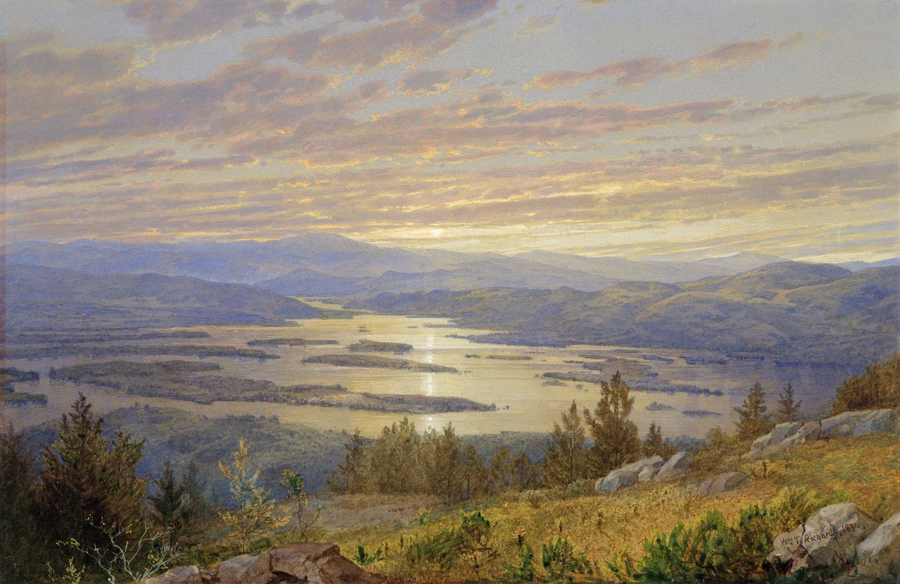 Lake Squam a Red Hillről, 1874 alkotó: William Trost Richards