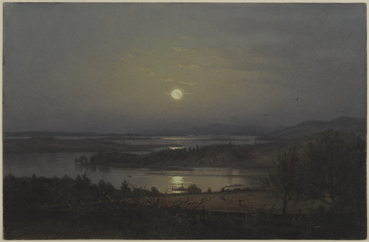 Winnipesaukee-tó, 1874 (wc papíron) alkotó: William Trost Richards