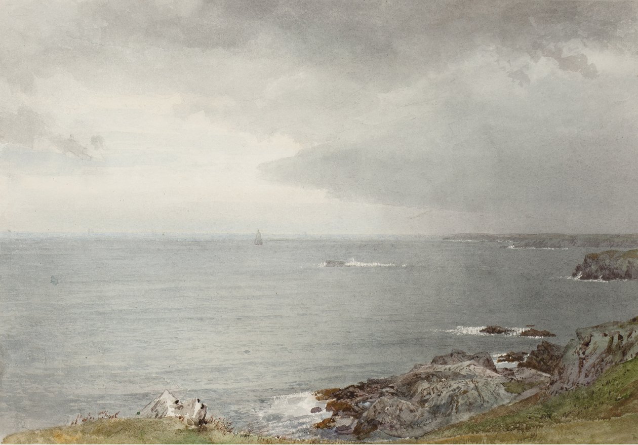 The Coming Rain, Narragansett Bay, 1874-80 körül (wc törtfehér szőtt papíron) alkotó: William Trost Richards