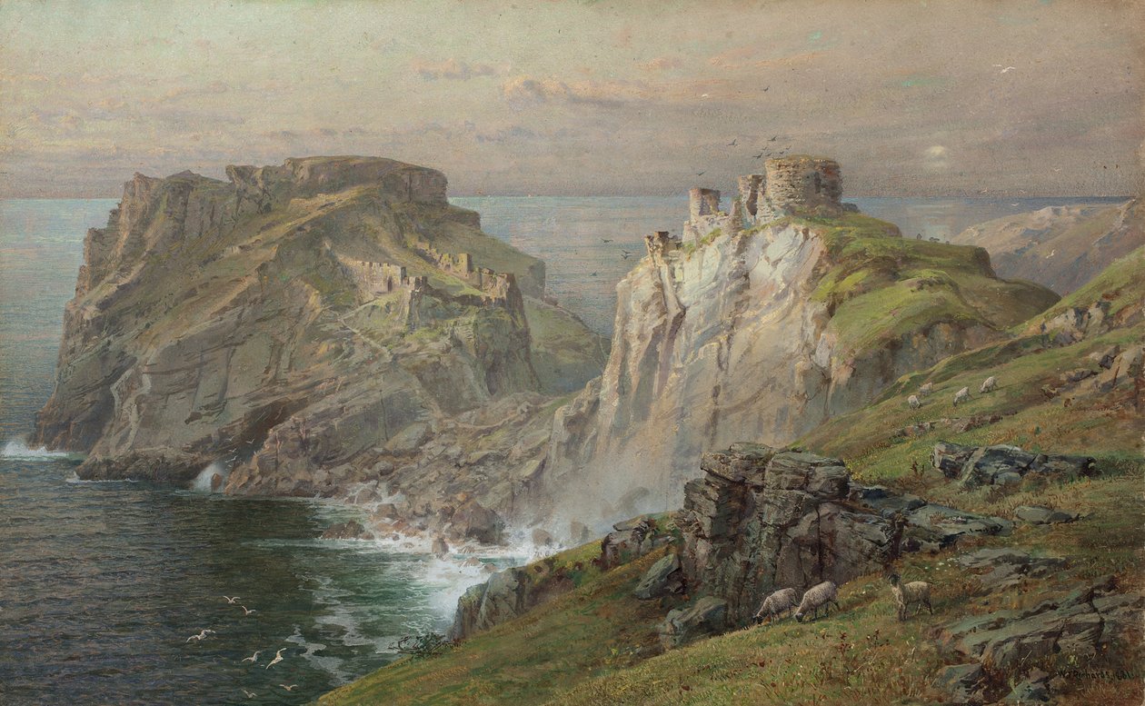 Tintagel, 1881 (lapra szerelt wc papíron) alkotó: William Trost Richards