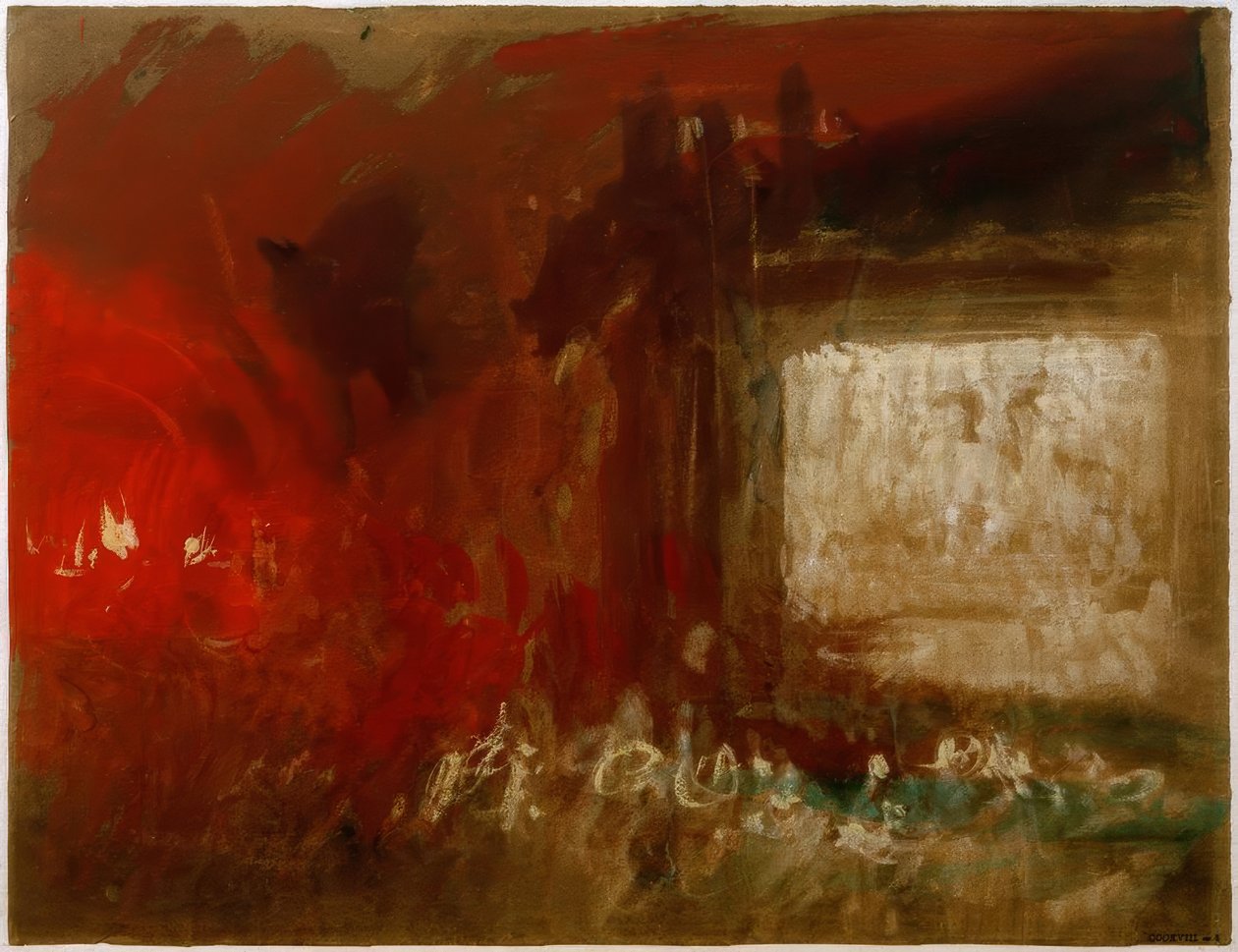 Tanulmány a tűzfényről (Velence?) alkotó: Joseph Mallord William Turner