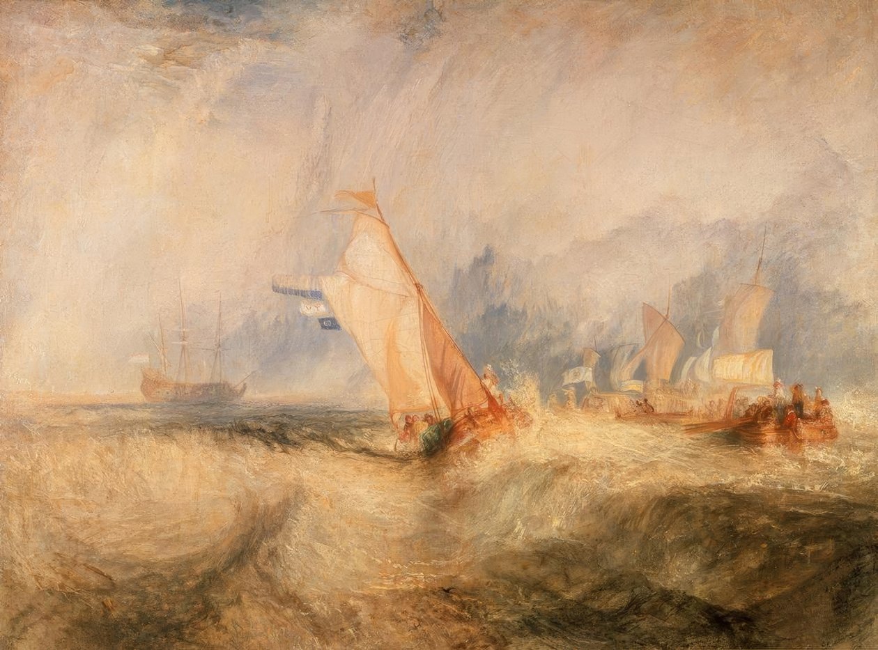 Van Tromp admirális széllel szemben cirkál alkotó: Joseph Mallord William Turner
