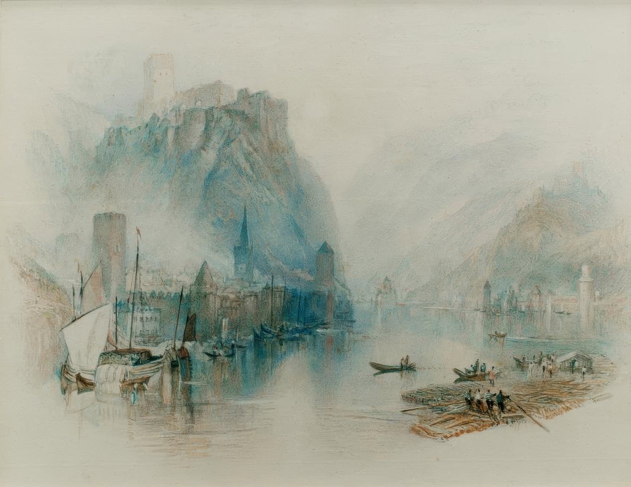 Burgen am Rhein (A Castellated Rajna) alkotó: Joseph Mallord William Turner