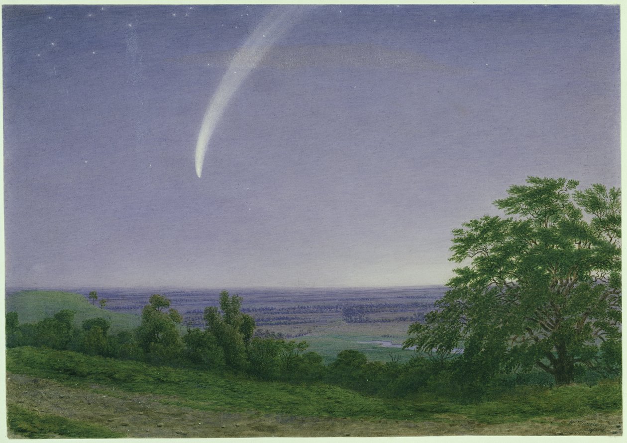 Donati üstököse, Oxford, 19.30, 1858. október 5. (wc és testszín grafit felett, papíron) alkotó: Joseph Mallord William Turner