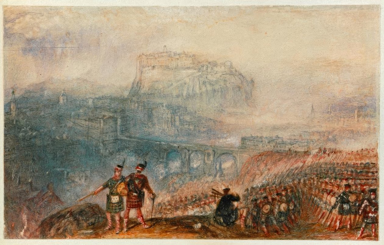 Edinburgh-i kastély: A hegyvidékiek márciusa alkotó: Joseph Mallord William Turner