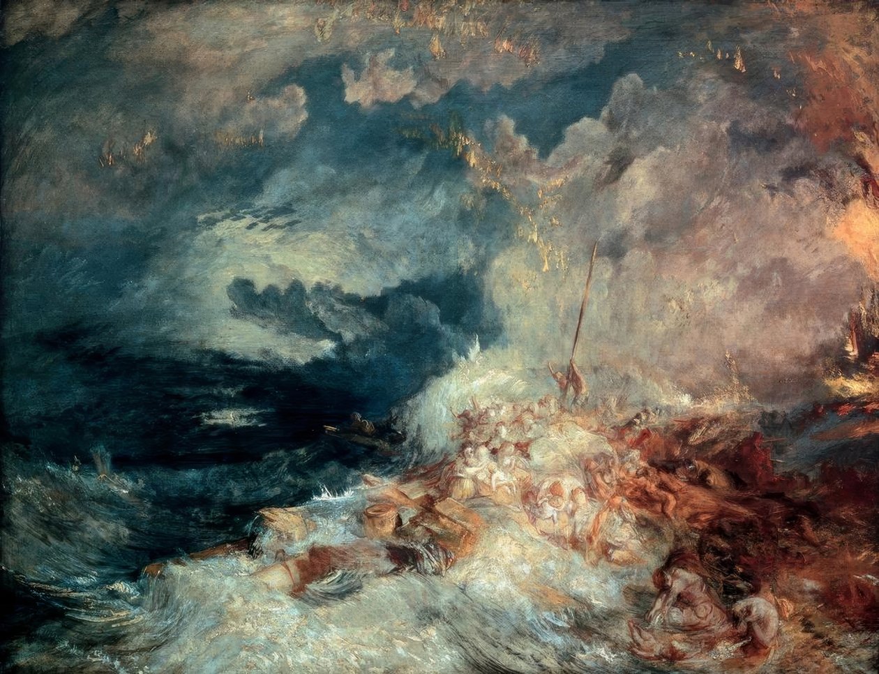 Tűz a tengeren alkotó: Joseph Mallord William Turner
