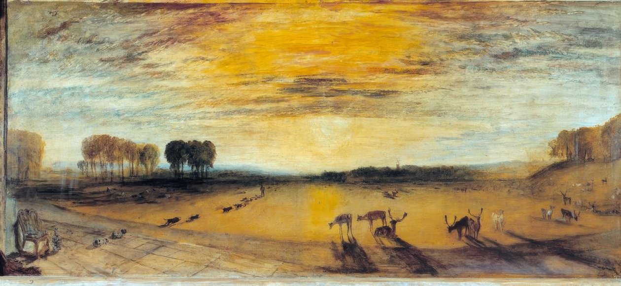 Petworth Park: Tillington templom a távolban alkotó: Joseph Mallord William Turner