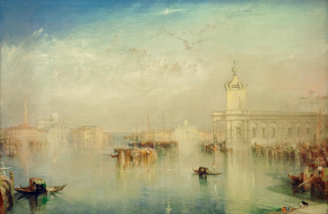 A Dogana, San Giorgio, Citella, az Euró lépcsőitől alkotó: Joseph Mallord William Turner
