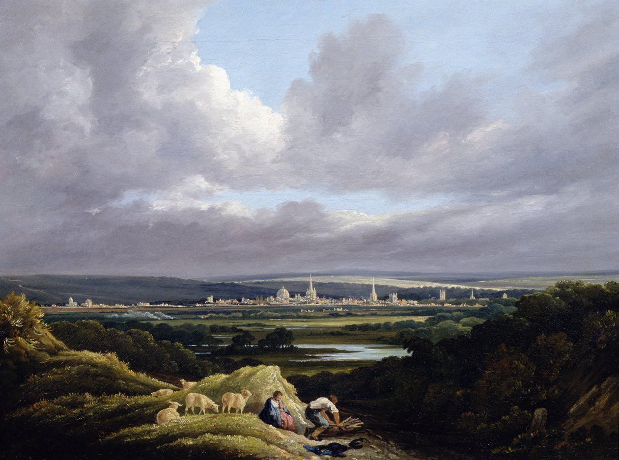 Kilátás Oxfordra a távolból alkotó: Joseph Mallord William Turner