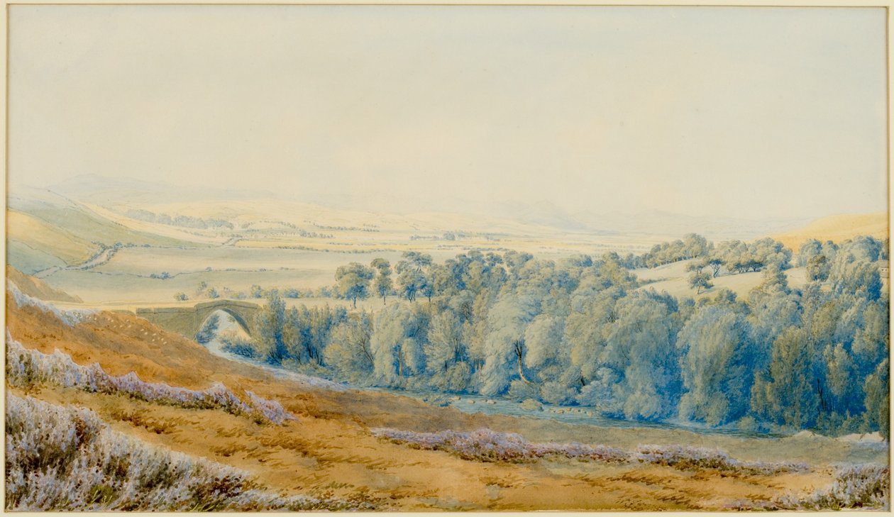 Weetwood Bridge, Northumberland (akvarell papíron) alkotó: Joseph Mallord William Turner
