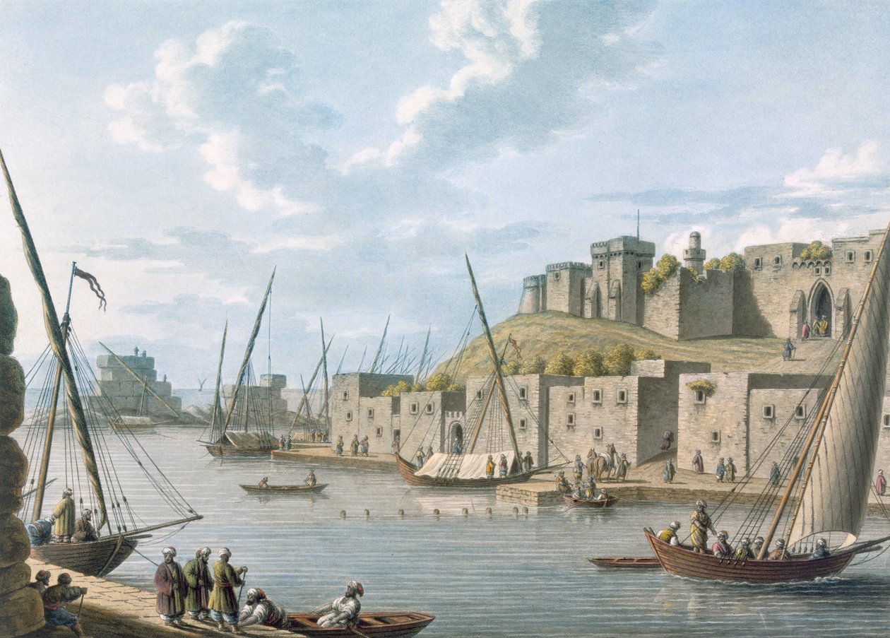 Kastély Tortosa szigetén, 1805 alkotó: William Watts