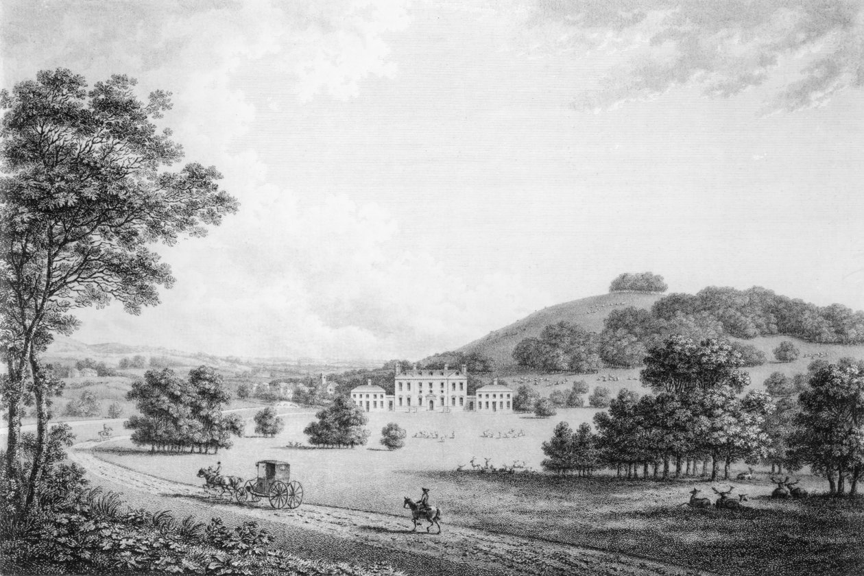 Godmersham Park, Kent, a Thomas Knight székhelye, pub. 1785-ben alkotó: William Watts