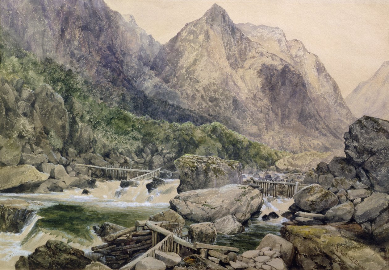 Rapids, Romsdal, Norvégia, 1847 alkotó: William West