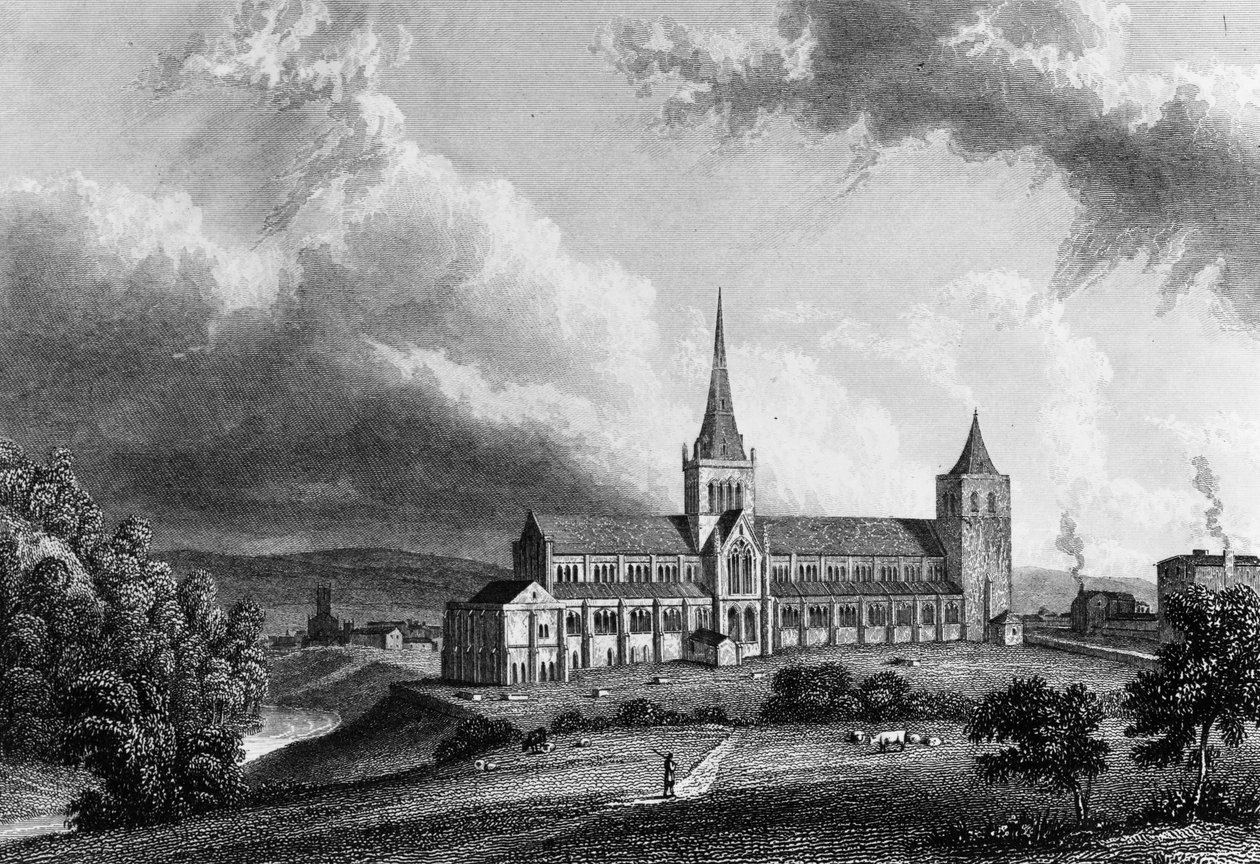Glasgow-i katedrális, Edward Finden metszete, 1830 körül (metszet) alkotó: William Westall