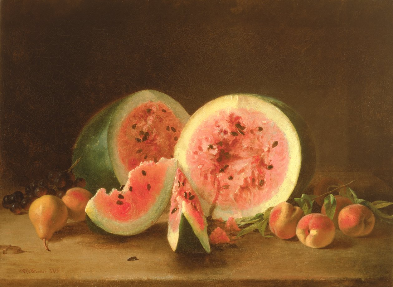 Csendélet görögdinnyével, 1865 alkotó: William Wheeler